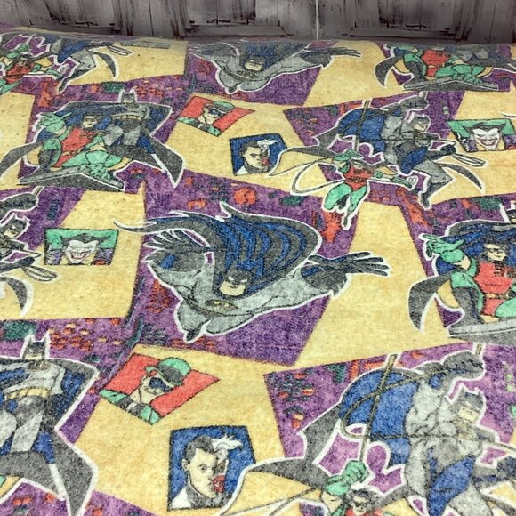 Vintage DC Batman The Animated Cartoon Blanket